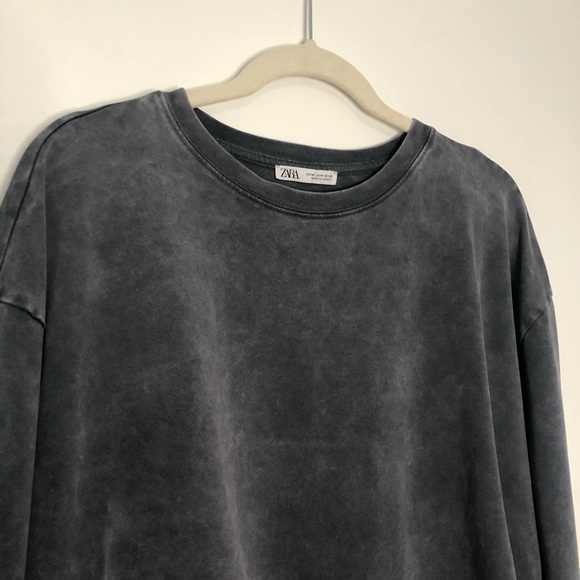 Zara acid wash rope draw string hem - Picture 2 of 8